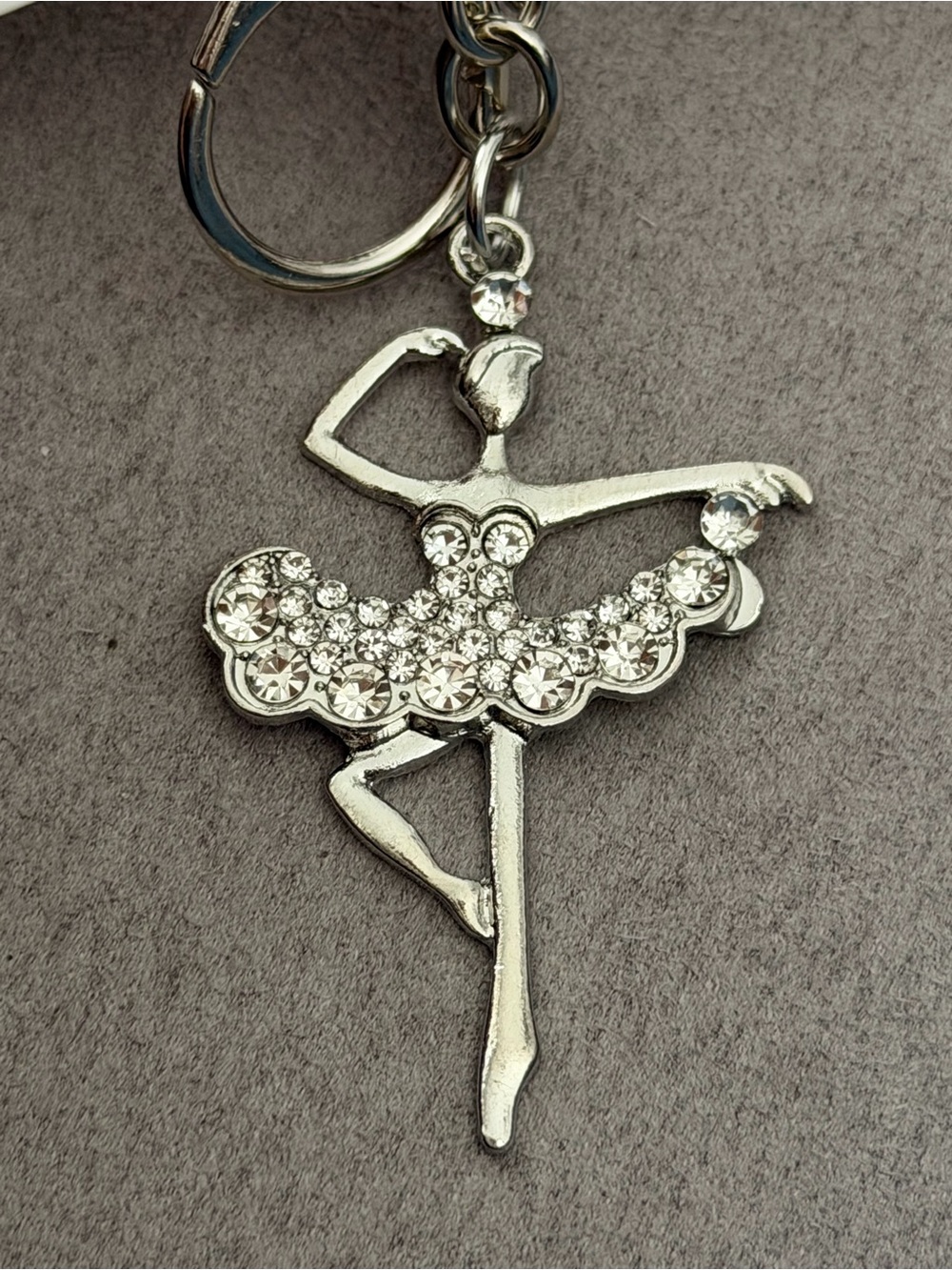 🎀 5 for $25 🎀 Ballerina keychain/bag charm Silvertone dance mom